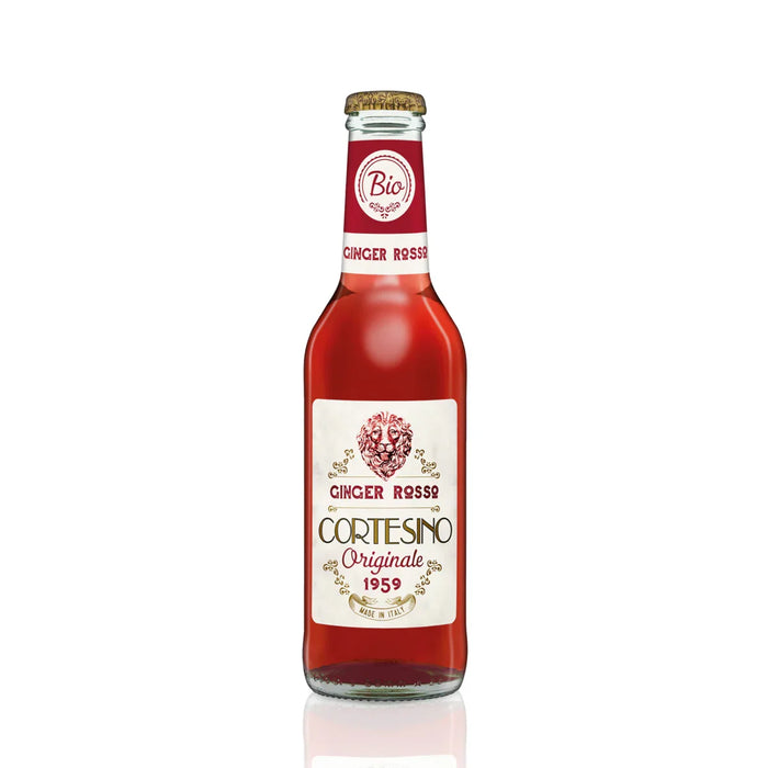 Cortesino Ginger Rosso Originale Bio 1959 Cortese 0,2L — Bevanda Analcolica Italiana — Ricetta Storica dal 1959