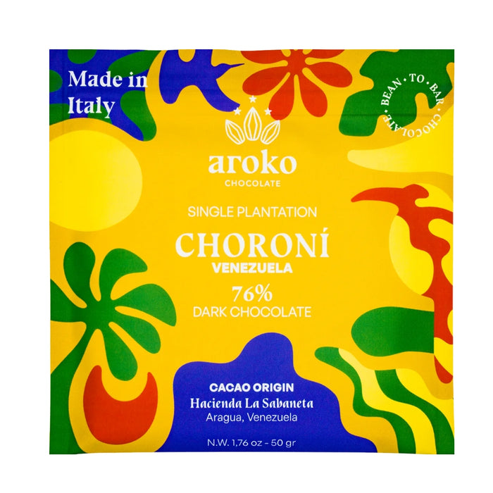 Tavoletta Cioccolato Fondente Choroni 76% 50 gr. - Aroko