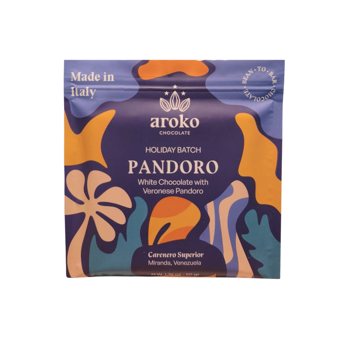Tavoletta Cioccolato Bianco Pandoro 40% 50 gr. - Aroko