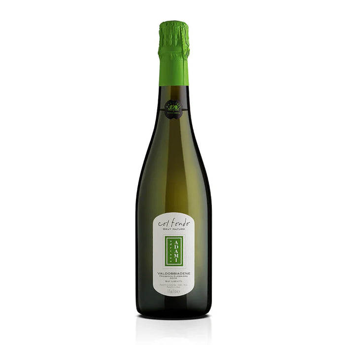 Prosecco Valdobbiadene DOCG Superiore Brut Nature Col Fondo 2021 Adami 0,75L — Spumante Veneto Sui Lieviti