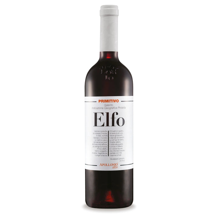 Primitivo Salento IGP Elfo 2023 Apollonio 0,75L — Vino Rosso Puglia