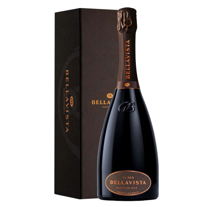 Franciacorta DOCG Alma Assemblage 2 Extra Brut Bellavista 0,75L — Spumante Lombardia — Confezione Cofanetto