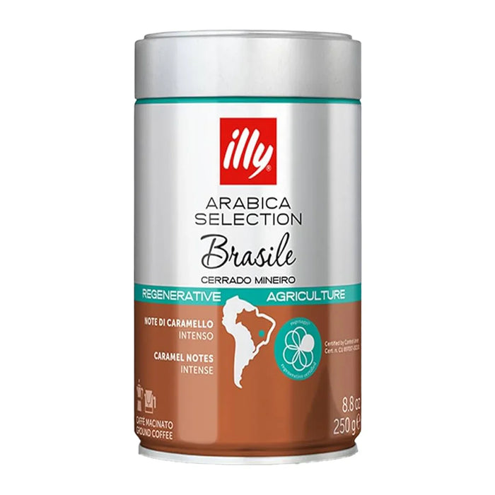 Caffè Arabica Selection Brasile Cerrado Mineiro Illy 250g — Caffè Macinato Brasile — Tostatura Media