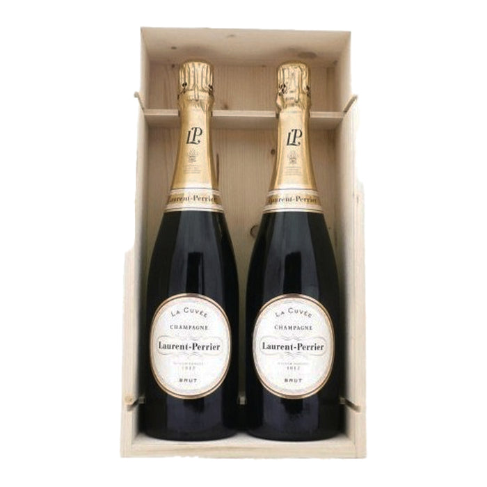 Champagne La Cuvèe Brut Cassetta Legno da 2 Bottiglie  - Laurent Perrier