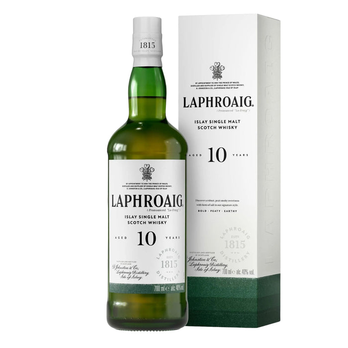 Islay Single Malt Scotch Whisky 10 Years Old - Laphroaig (Astuccio)