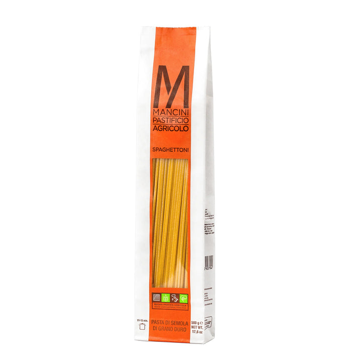Spaghettoni Mancini 1kg — Pasta Artigianale Italiana — Trafilata al Bronzo