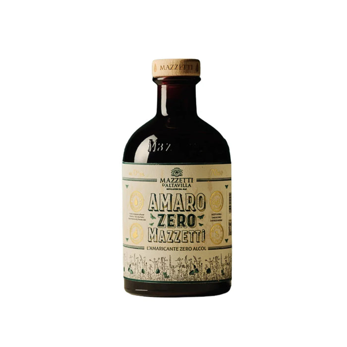 Amaro Zero Mazzetti 0,7L — Amaro Analcolico Italiano — Ricetta Tradizionale