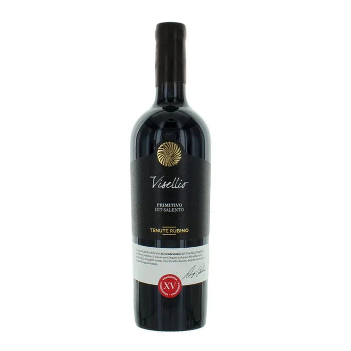 Salento IGT Visellio Primitivo 2019 Tenute Rubino 0,75L — Vino Rosso Puglia Primitivo