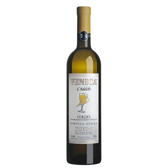 Ribolla Gialla Collio DOC 2024 L'Adelchi Venica 0,75L — Vino Bianco Friuli Venezia Giulia — Affinato in Acciaio