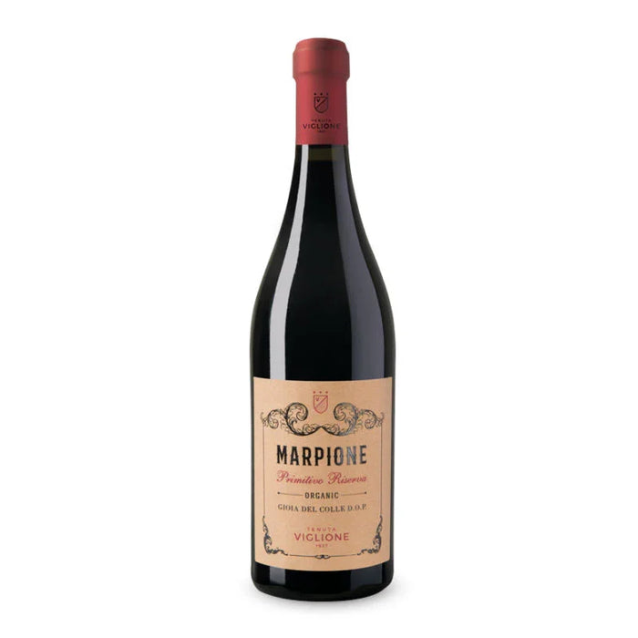 Marpione Primitivo Gioia del Colle DOP Riserva 2019 Tenuta Viglione 0,75L — Vino Rosso Puglia Primitivo Bio